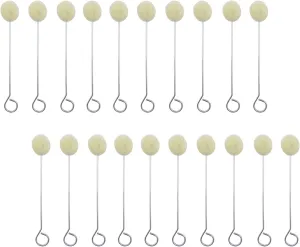 100 Packs Wool Daubers Ball Brush Leather Dye Tool with Metal Handle for DIY Crafts Projects