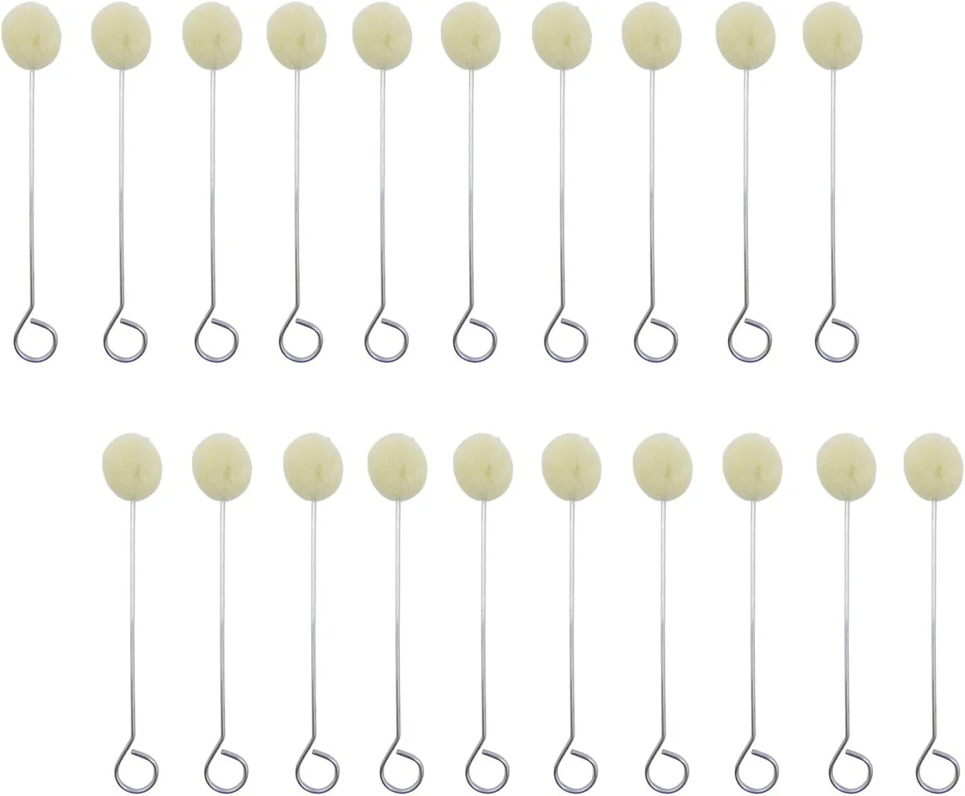 100 Packs Wool Daubers Ball Brush Leather Dye Tool with Metal Handle for DIY Crafts Projects