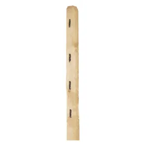 8 ft. Pressure Treated Wood Split Rail 4-Hole Line Post