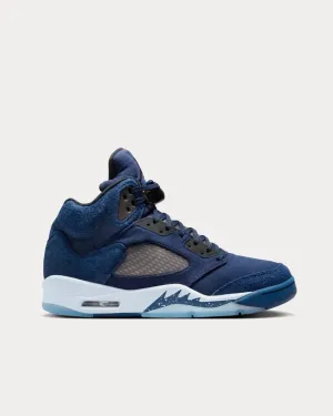 Air Jordan 5  Navy High Top Sneakers