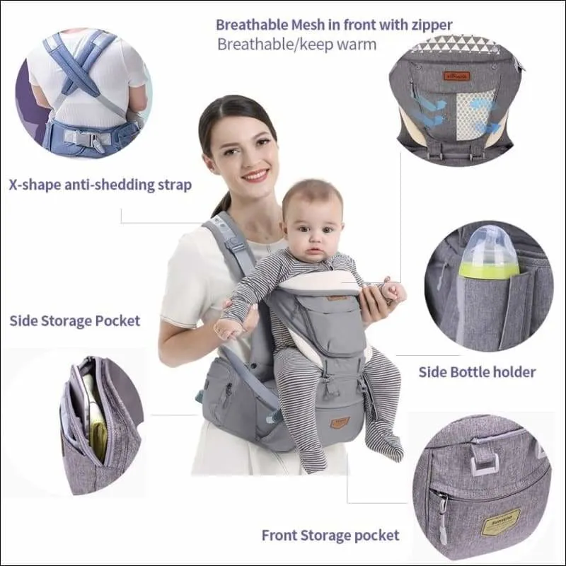 All-in-One Baby Breathable Carrier: Ergonomic &amp; Comfortable Baby wearing Solution
