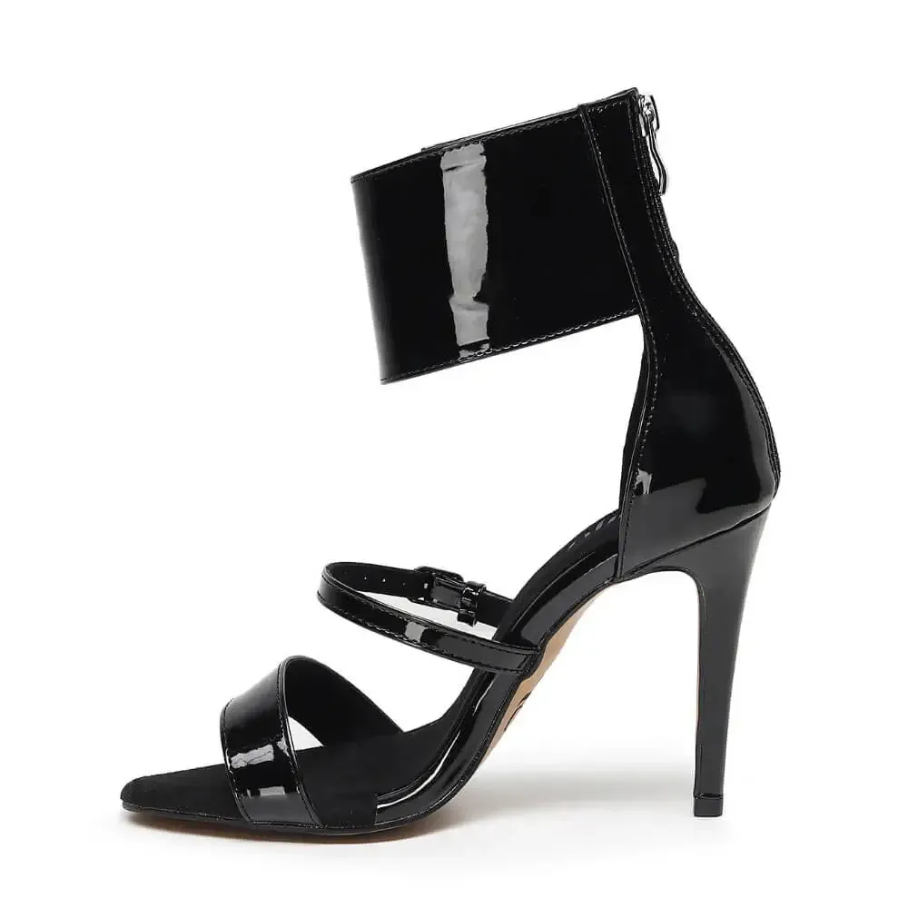 Amante - Thick Ankle Strap Patent Sandal Latin Dance Shoes (Street Sole)