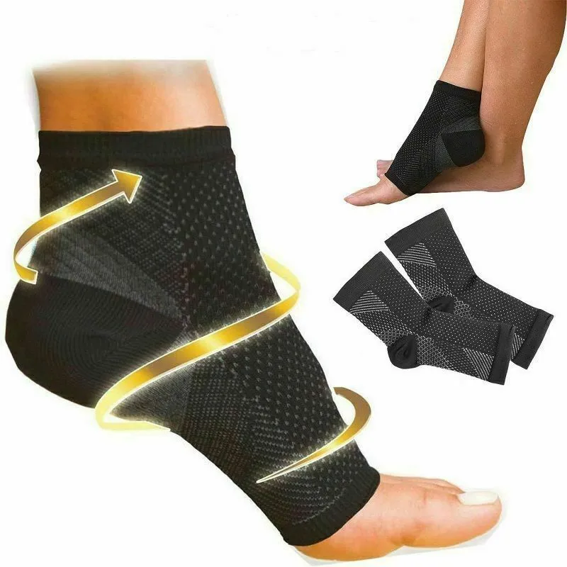Ankle Sock Compression Support Heel Sleeve Open Toe - Unisex