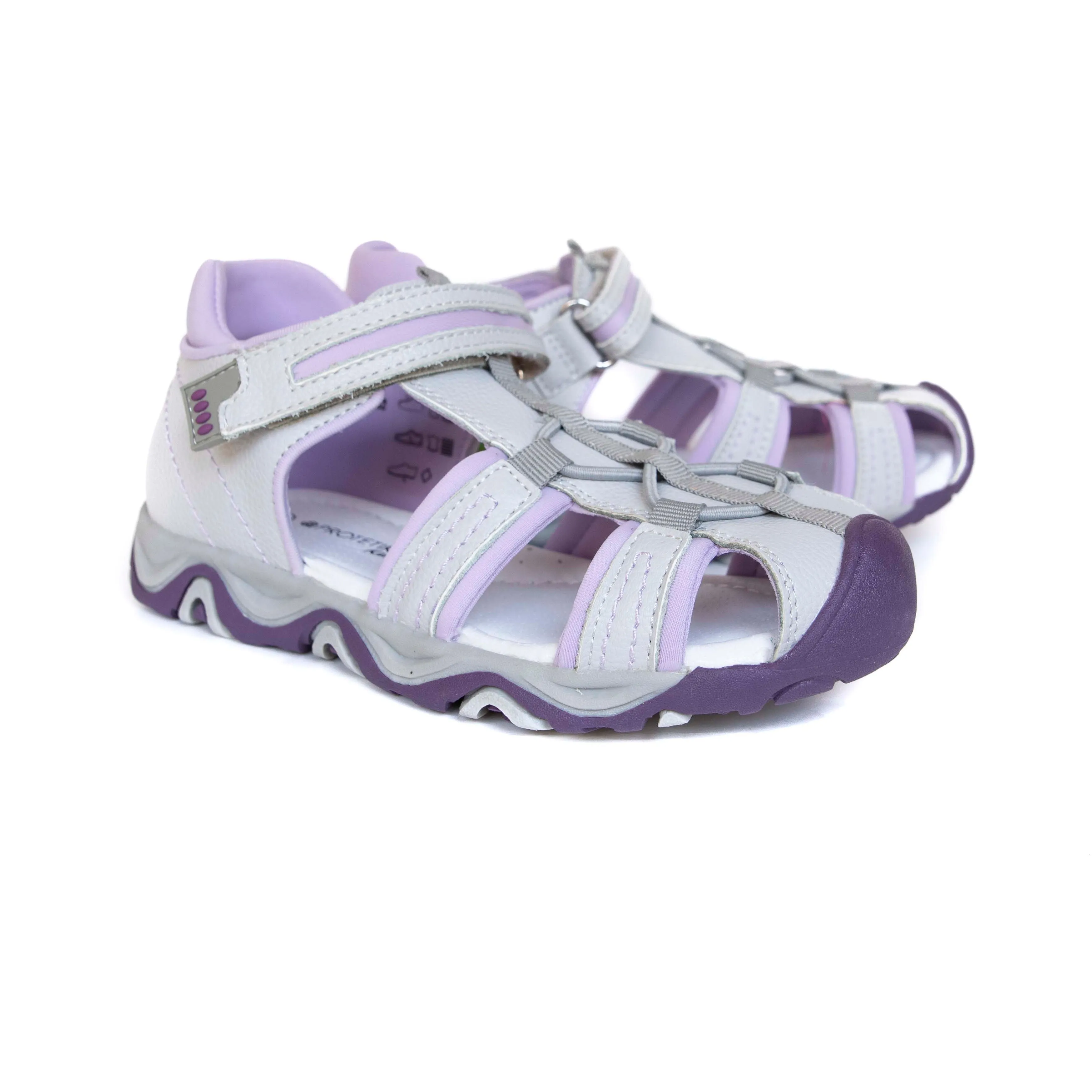 ART purple older girls arch support sandals