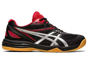 ASICS Unisex-Adult Break 2 Black/Classic Red Indoor Court Shoes-6 UK (40 EU) (7 US) (1073A013)