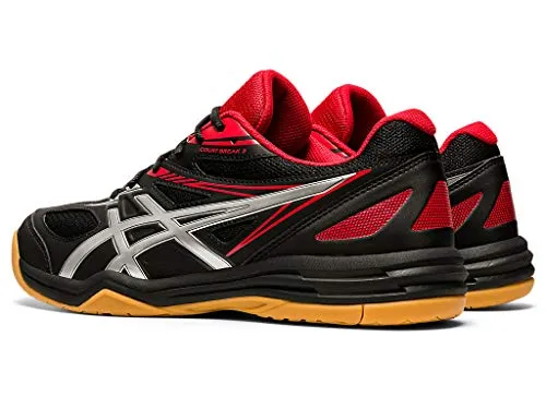 ASICS Unisex-Adult Break 2 Black/Classic Red Indoor Court Shoes-6 UK (40 EU) (7 US) (1073A013)