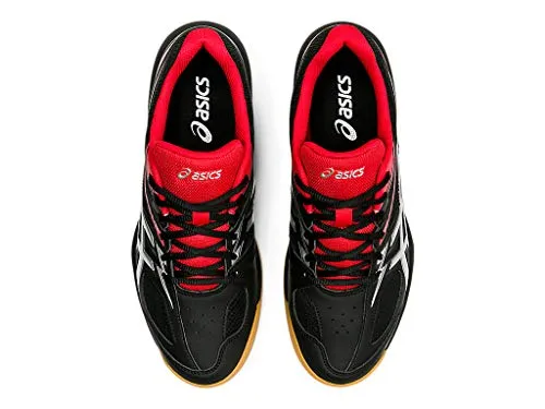 ASICS Unisex-Adult Break 2 Black/Classic Red Indoor Court Shoes-6 UK (40 EU) (7 US) (1073A013)