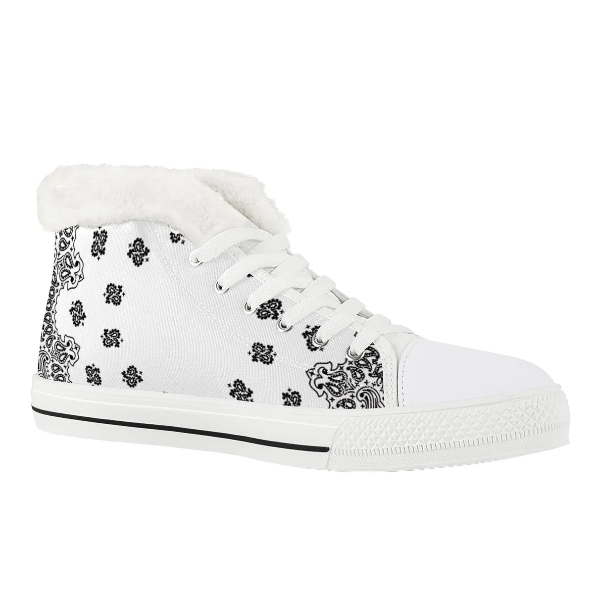 BANDANA WHT Unisex Canvas Shoes