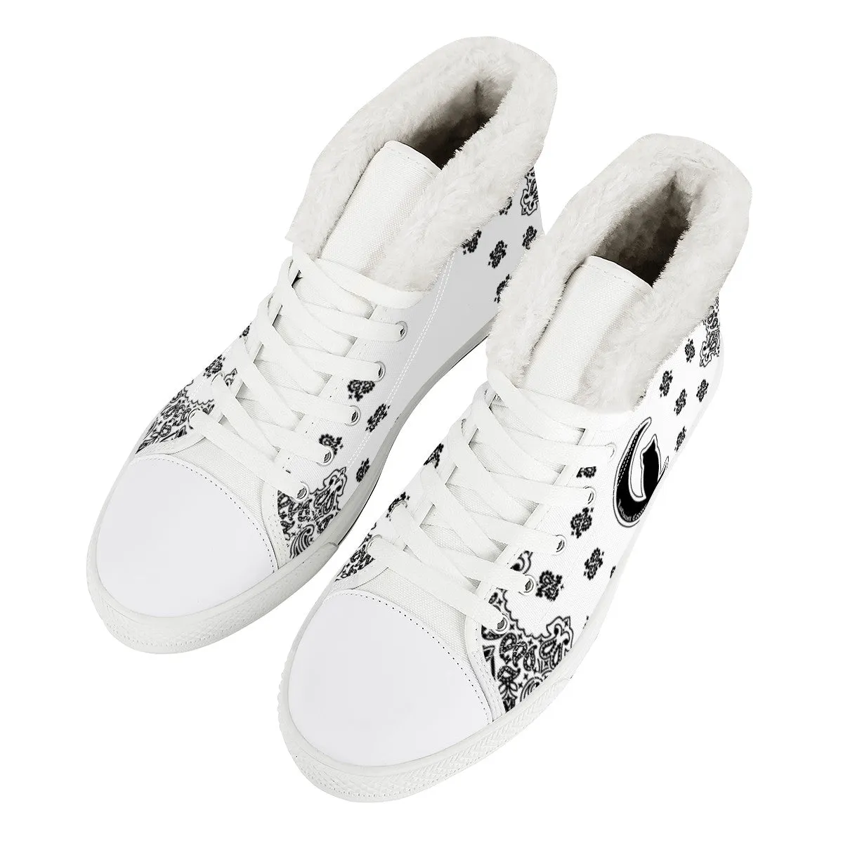 BANDANA WHT Unisex Canvas Shoes