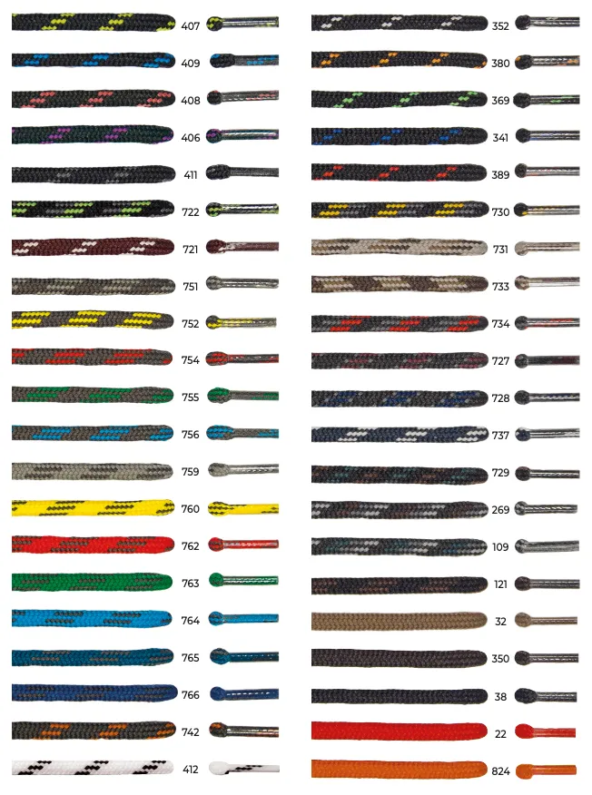 Barth Round Laces (5mm/150cm)(Black/Red)