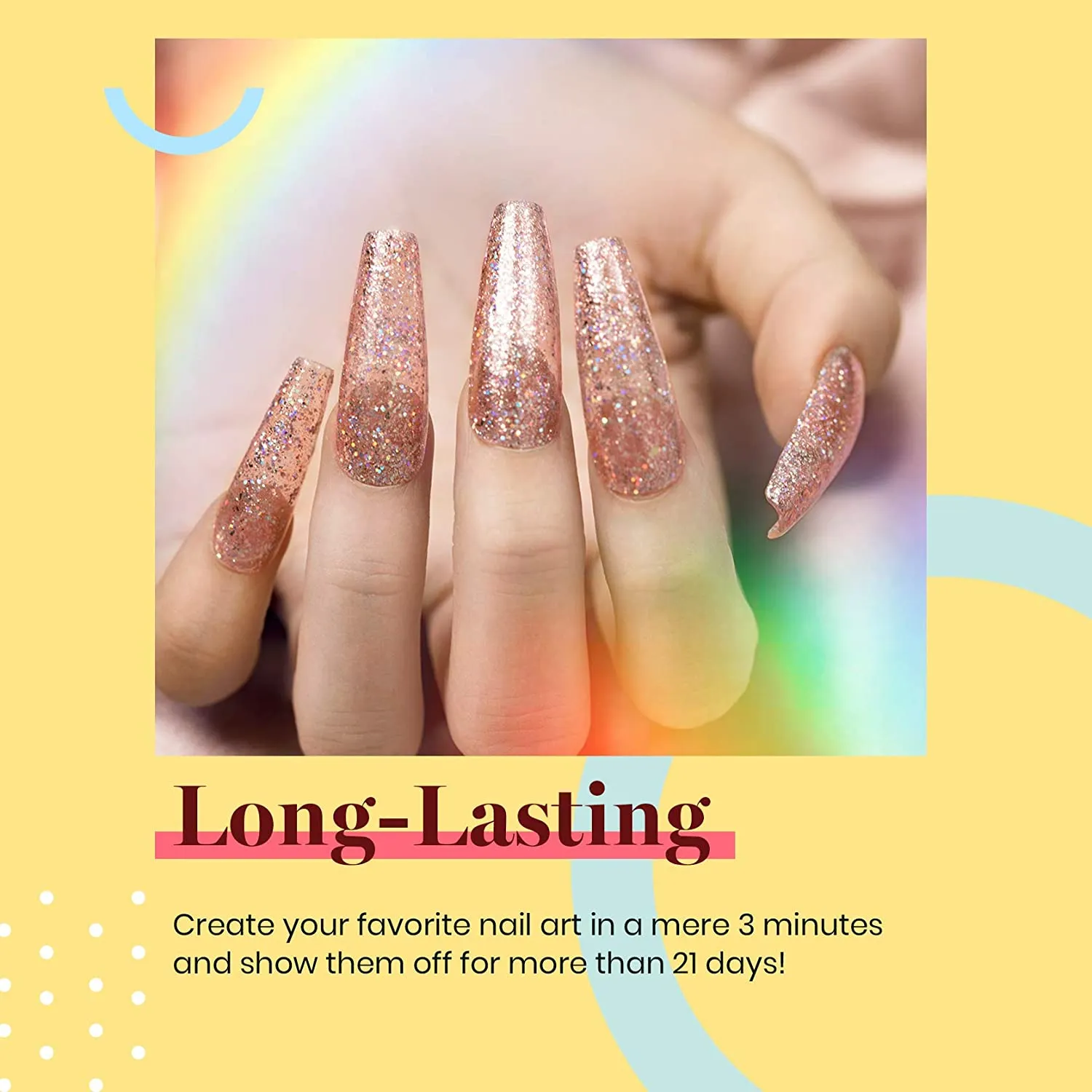 Beetles Jelly Gilitter Gel Nail Polish Set- 6pcs Colors Summer Rainbow Crystal Glitter Gel Polish See Through Nail Trend 2020 Soak Off Nail Polish Gel Manicure Kit Nail Art Design DIY Home