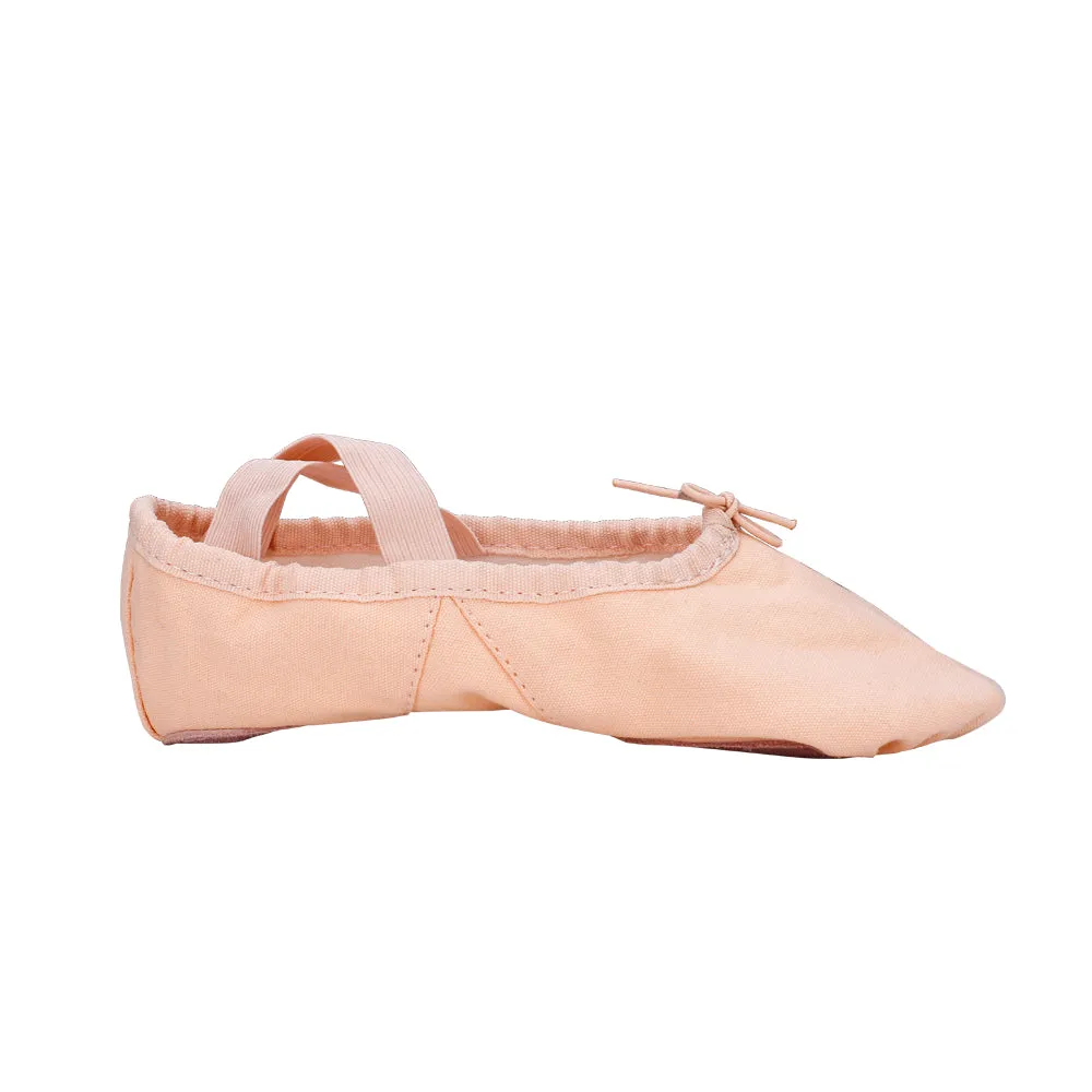 Beige Child Classic Cross Strap Ballet Dance Flats(Toddler/Little Kid/Big Kid)