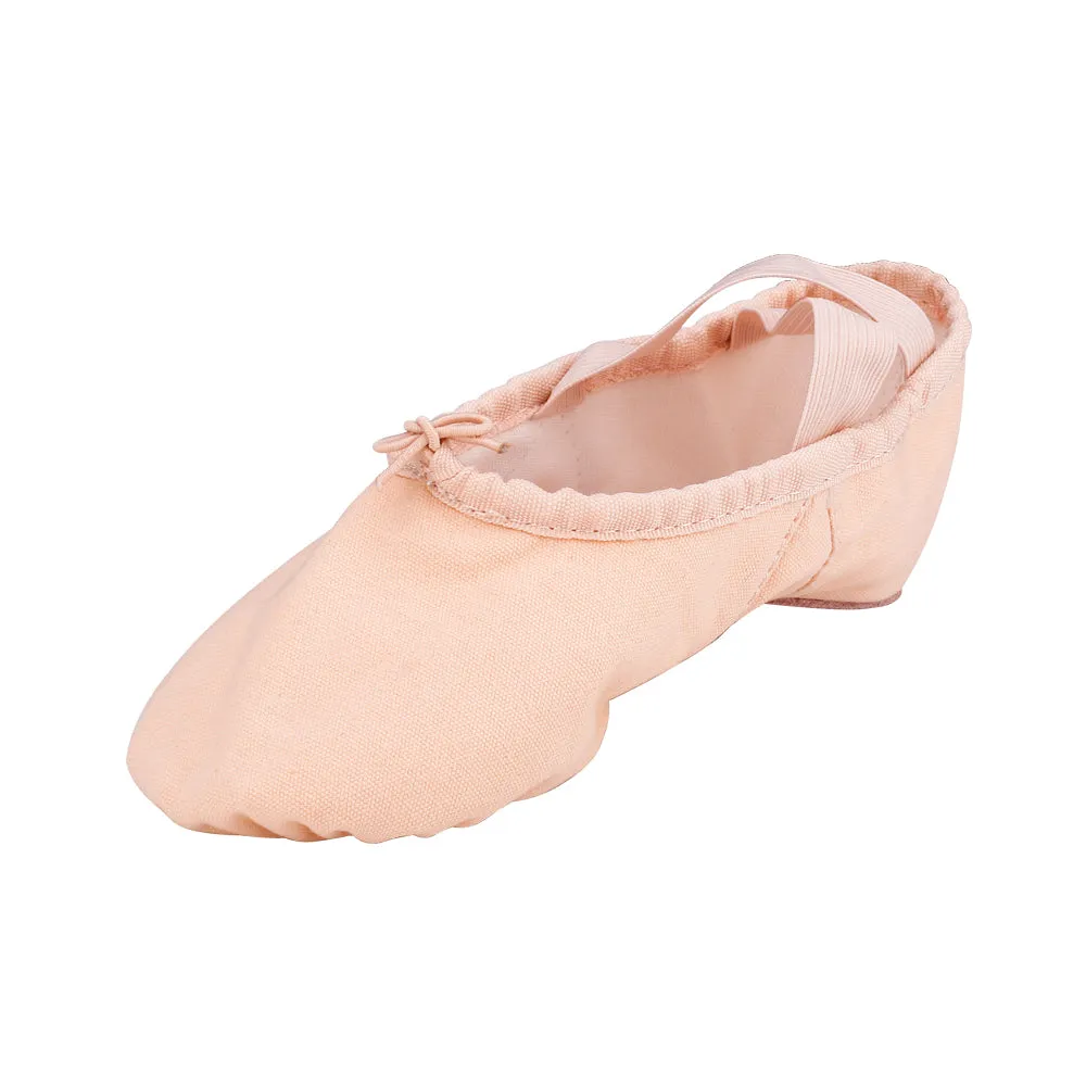 Beige Child Classic Cross Strap Ballet Dance Flats(Toddler/Little Kid/Big Kid)