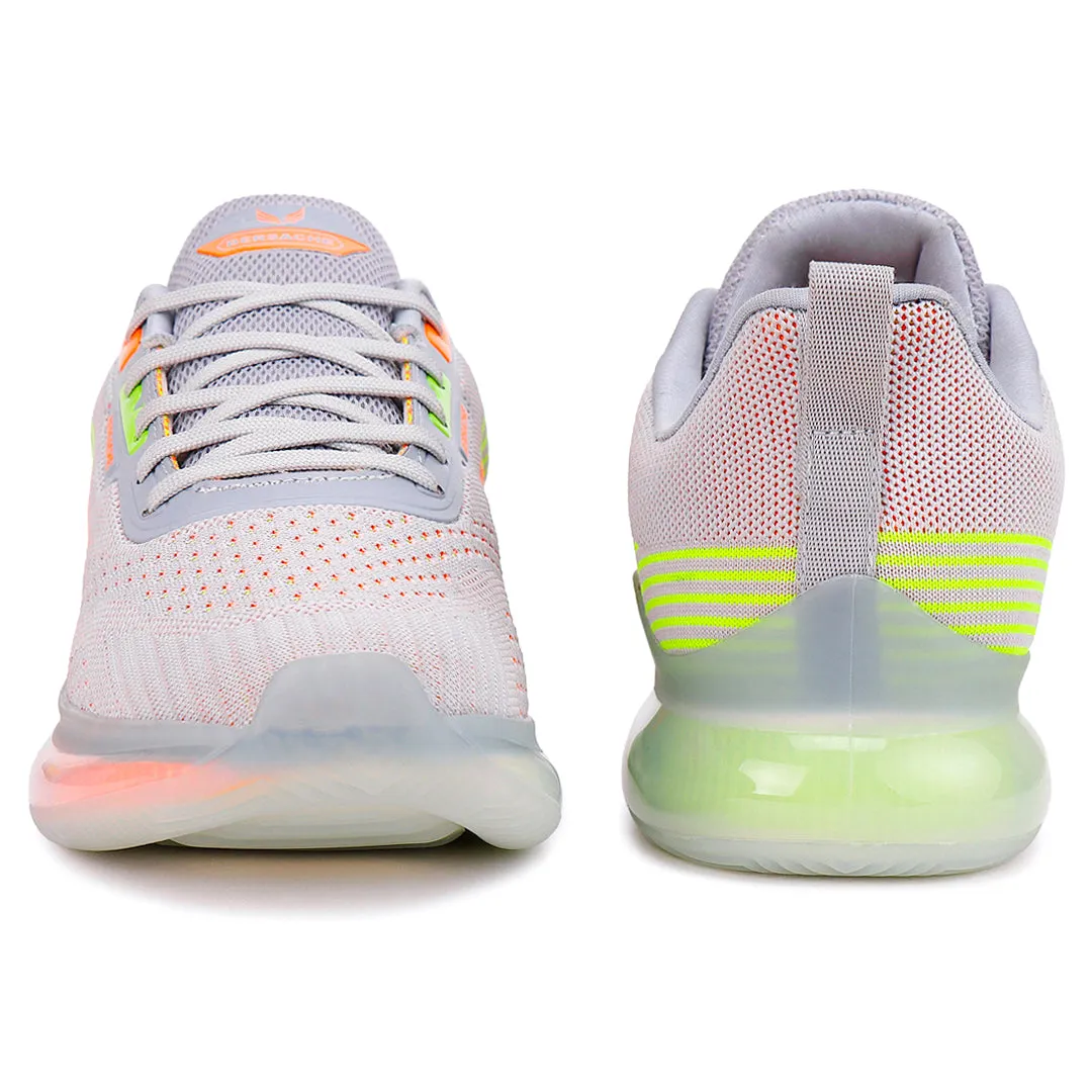 Bersache Lightweight Casual Sneaker Shoes For Men Grey-9027