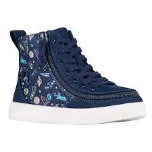 Billy Footwear Kid's Boys High Top Sneakers- Navy Space