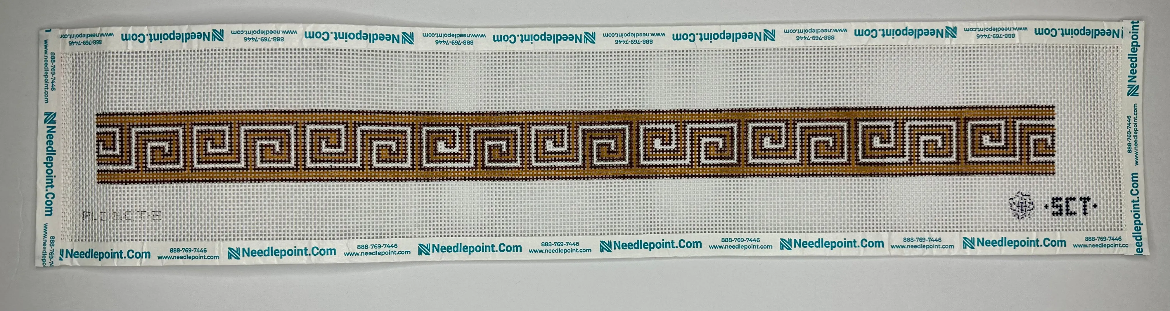 Brown Greek Key Knot Headband (canvas only)