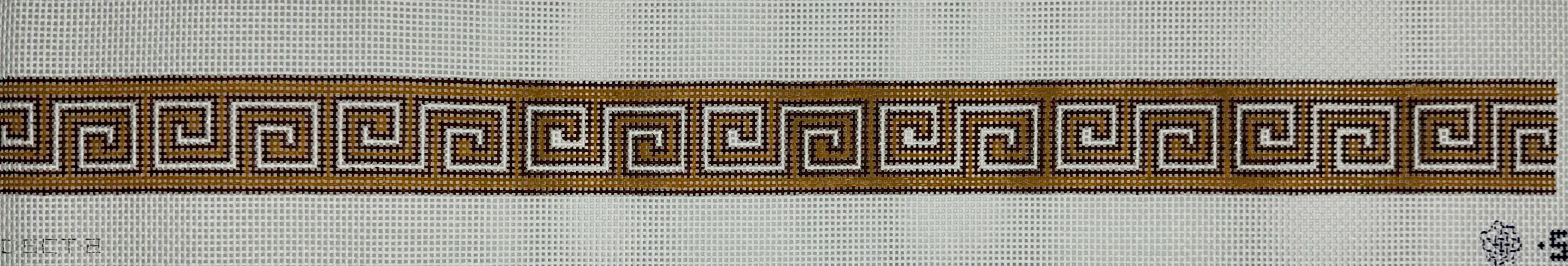 Brown Greek Key Knot Headband (canvas only)