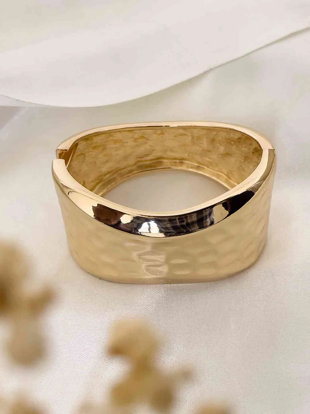 Bulky Wide Hinged Bangle Bracelet