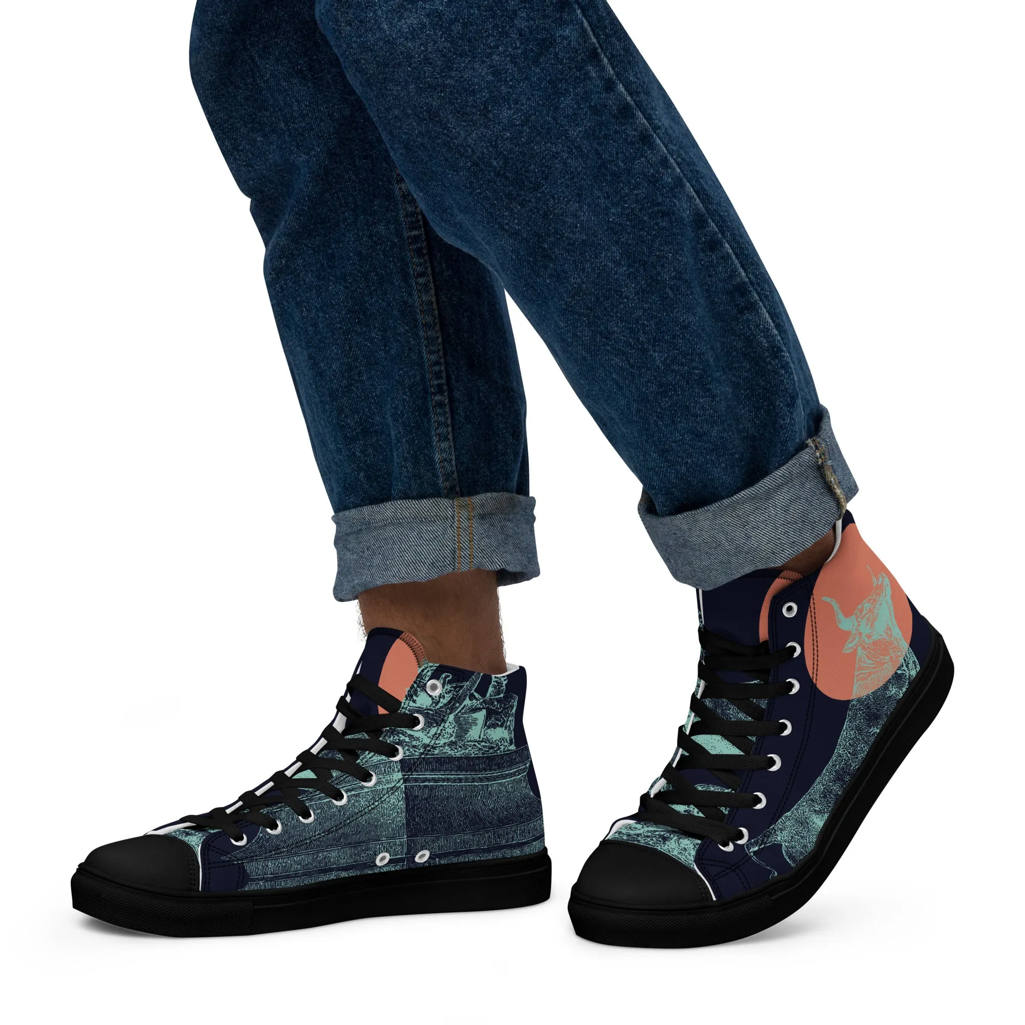 CARPE DIEM Men’s High Top Canvas Shoes