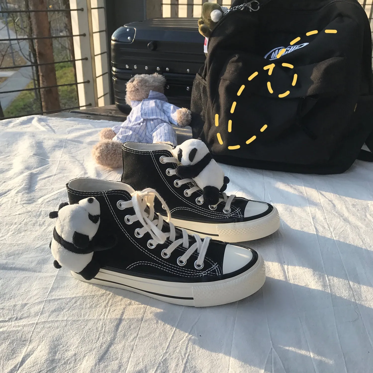 Cartoon Panda Canvas Shoes AD11028