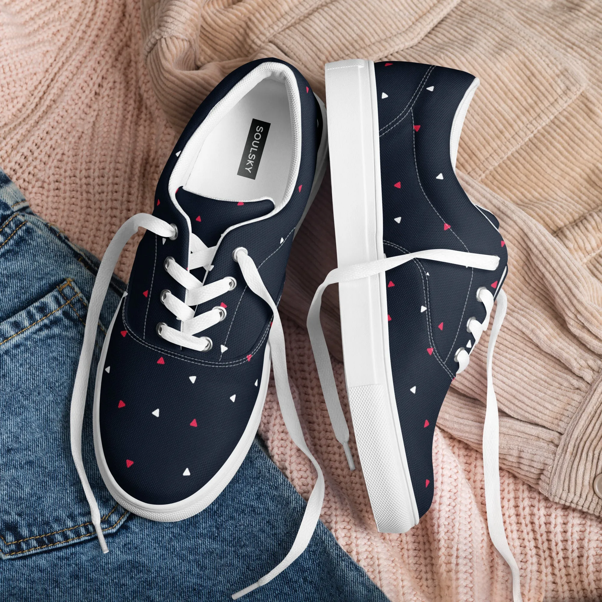 CELEBRATE GOOD TIMES Women’s Lace-Up Canvas Shoes
