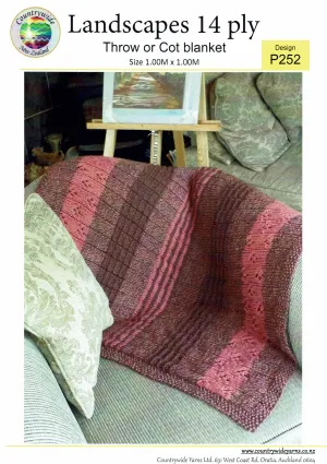 Countrywide 252   Landscaes 14 Ply Throw or Cot Blanket
