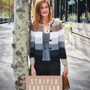 Crucci Striped Cardigan 14 ply