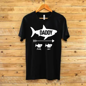 Custom Daddy Shark T-shirt - Gift for Husband- Father's Day Gift - Personalized Gift for Dad