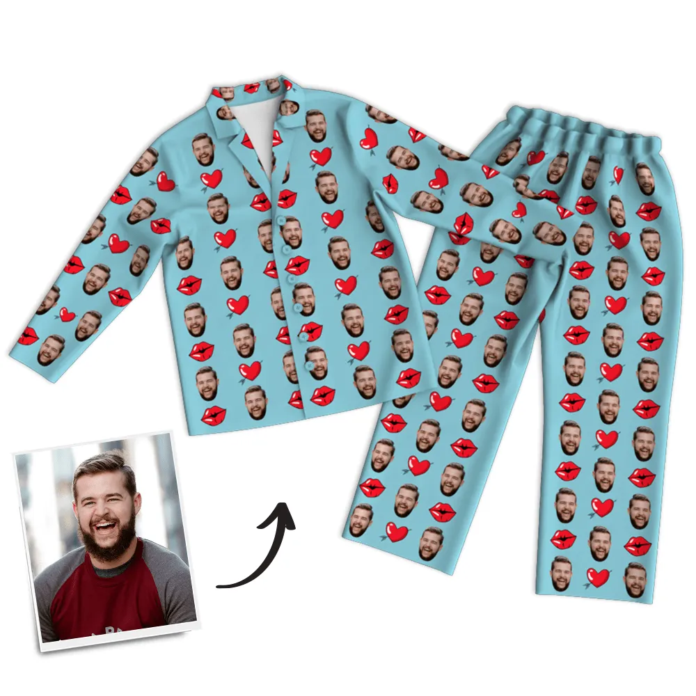 Custom Face Pajama Set Anniversary Gifts For Boyfrined - 6 Colors