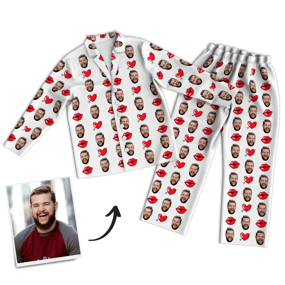 Custom Face Pajama Set Anniversary Gifts For Boyfrined - 6 Colors