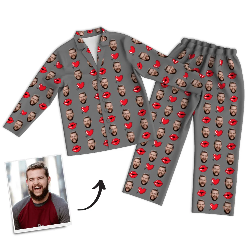 Custom Face Pajama Set Anniversary Gifts For Boyfrined - 6 Colors