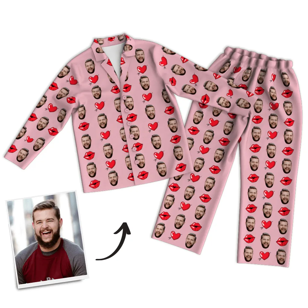 Custom Face Pajama Set Anniversary Gifts For Boyfrined - 6 Colors