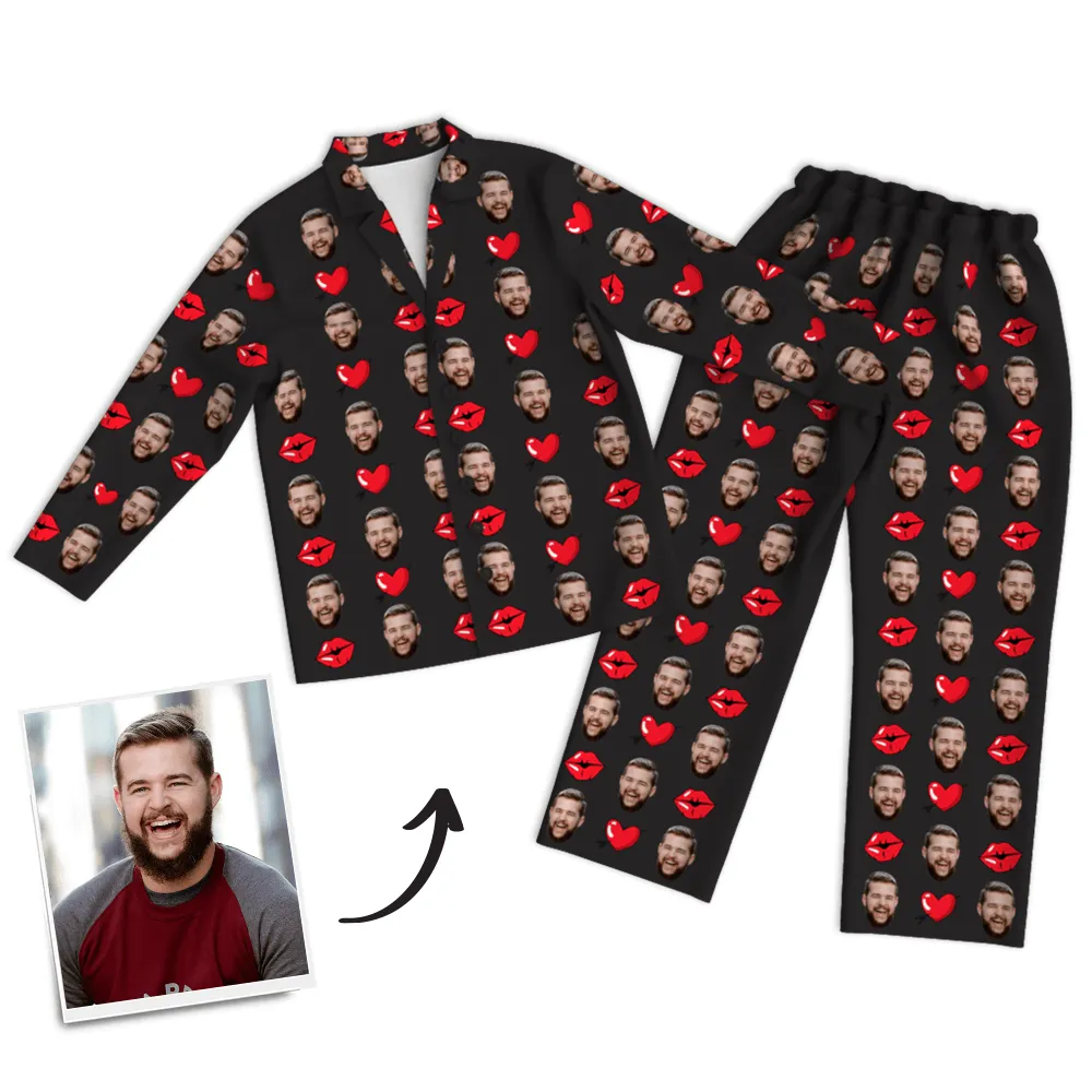 Custom Face Pajama Set Anniversary Gifts For Boyfrined - 6 Colors