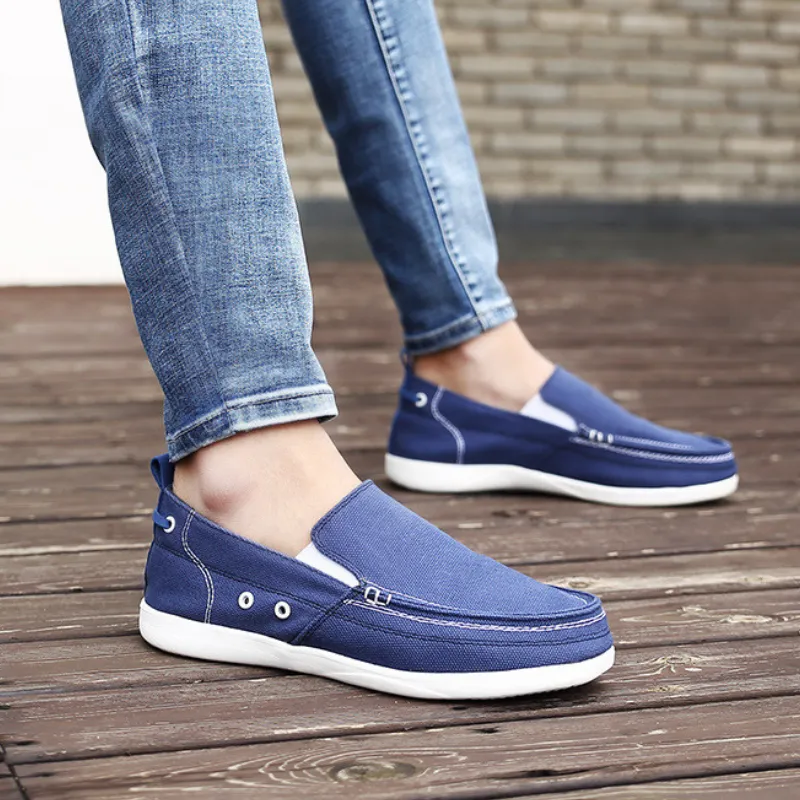 Cuzcare Orthopedic Men Shoes Canvas Lightweight Breathable Slip-On Walking Casual Shoes