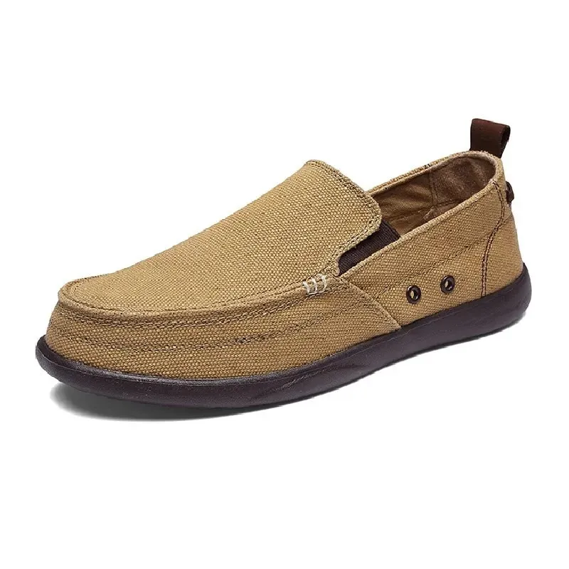 Cuzcare Orthopedic Men Shoes Canvas Lightweight Breathable Slip-On Walking Casual Shoes