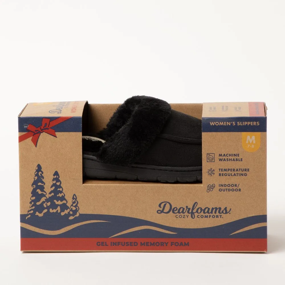 Dearfoams Cozy Comfort Women's Microsuede Moc Toe Scuff Slippers