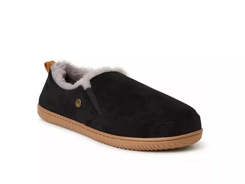 Dearfoams Mens Alpine Zurich Closed Back Slipper Black