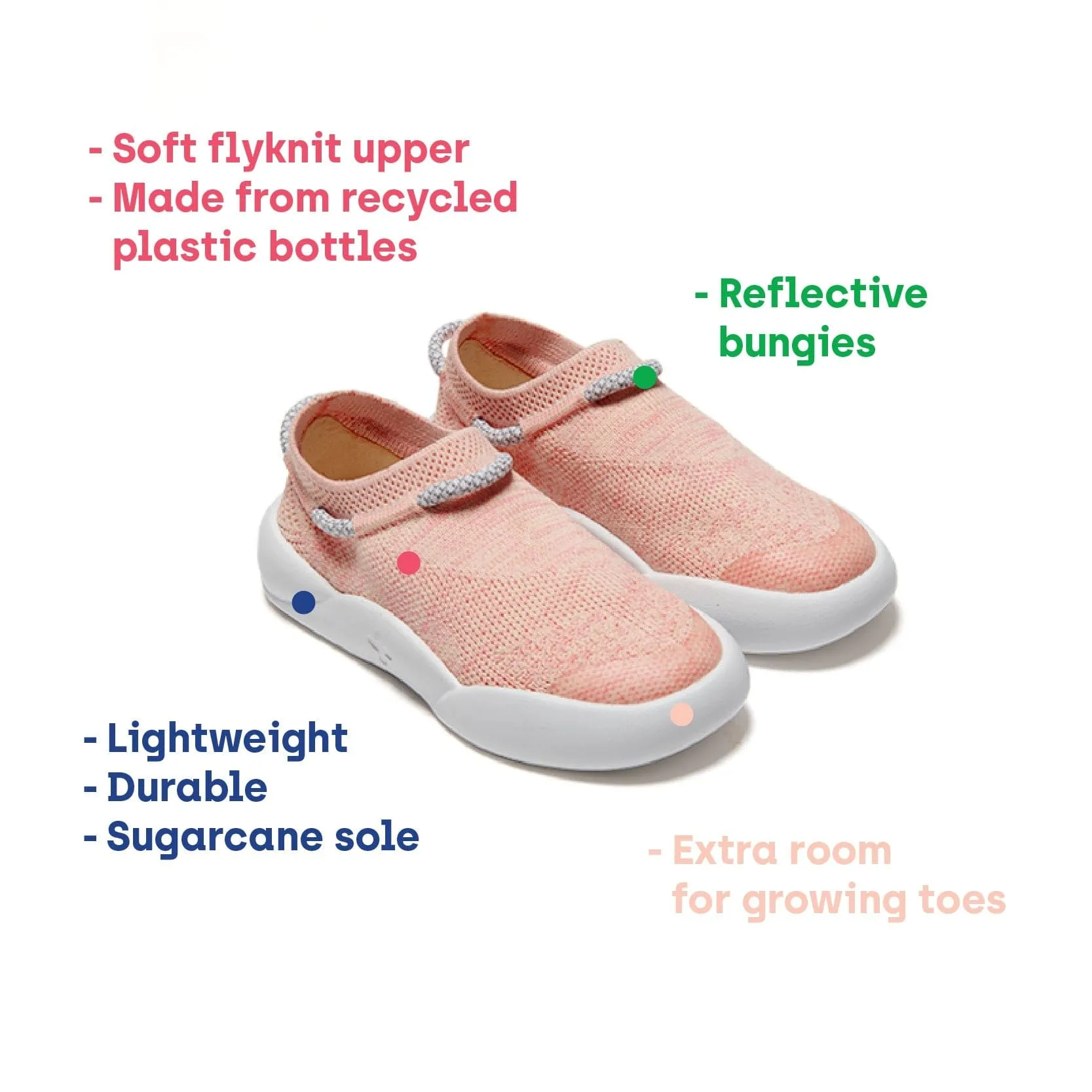 Dubs Flex Kids Vegan Recycled Sneakers | Marshmallow