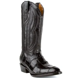Ferrini Men's Stallion Alligator Belly Boots Round Toe Black  1071127