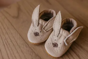 Flax Bunnies Leather Baby Moccasins