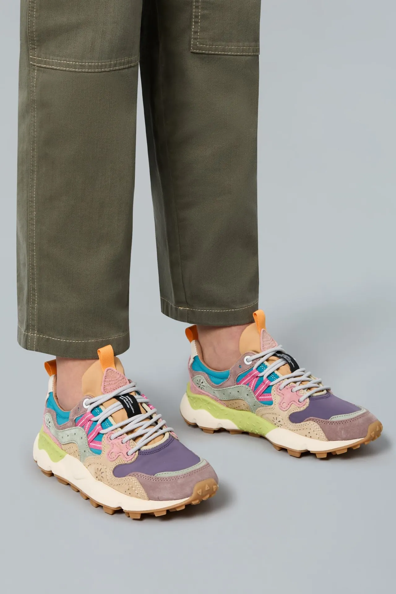 FLOWER MOUNTAIN | Yamano 3 Suede/Nylon Sneakers | Rose-Violet