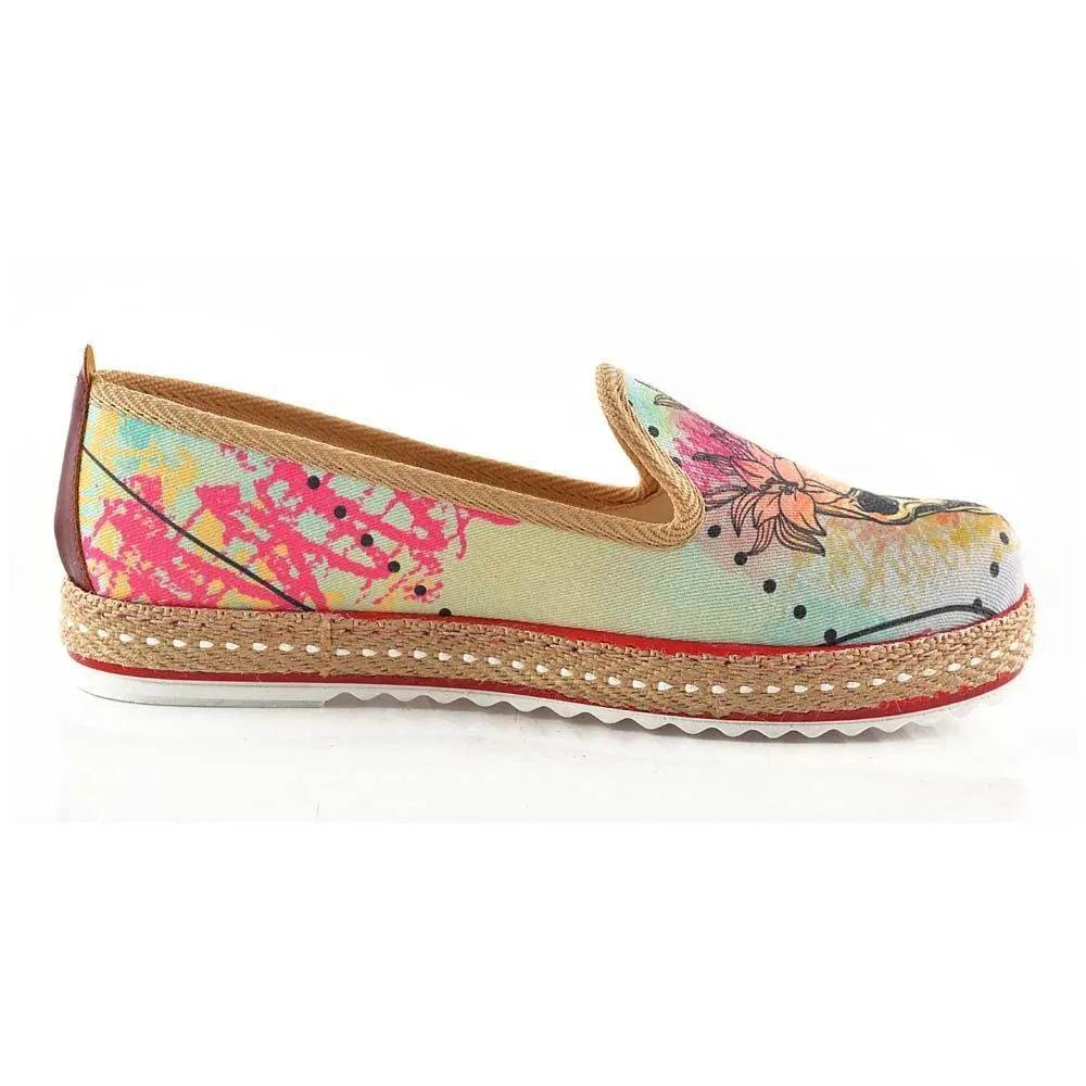 Flowering Skull Slip on Sneakers Shoes HVD1469