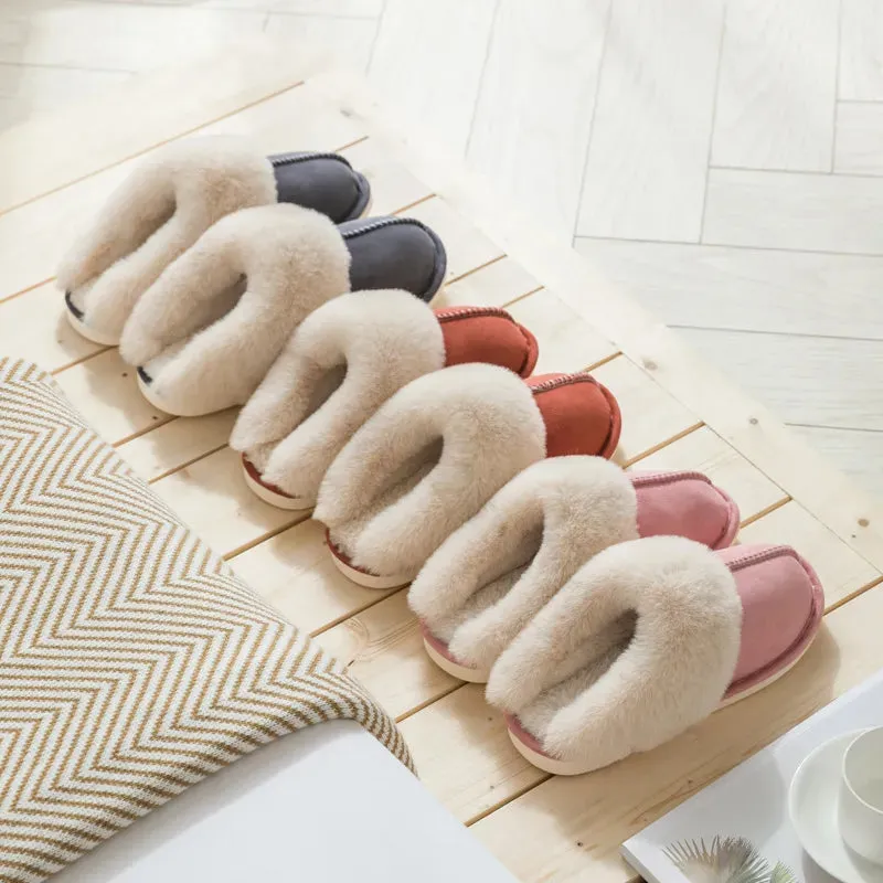 Fur Slippers Women for Home - Warm Winter