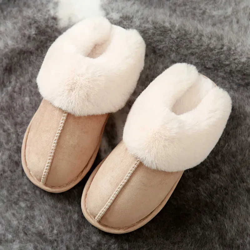 Fur Slippers Women for Home - Warm Winter