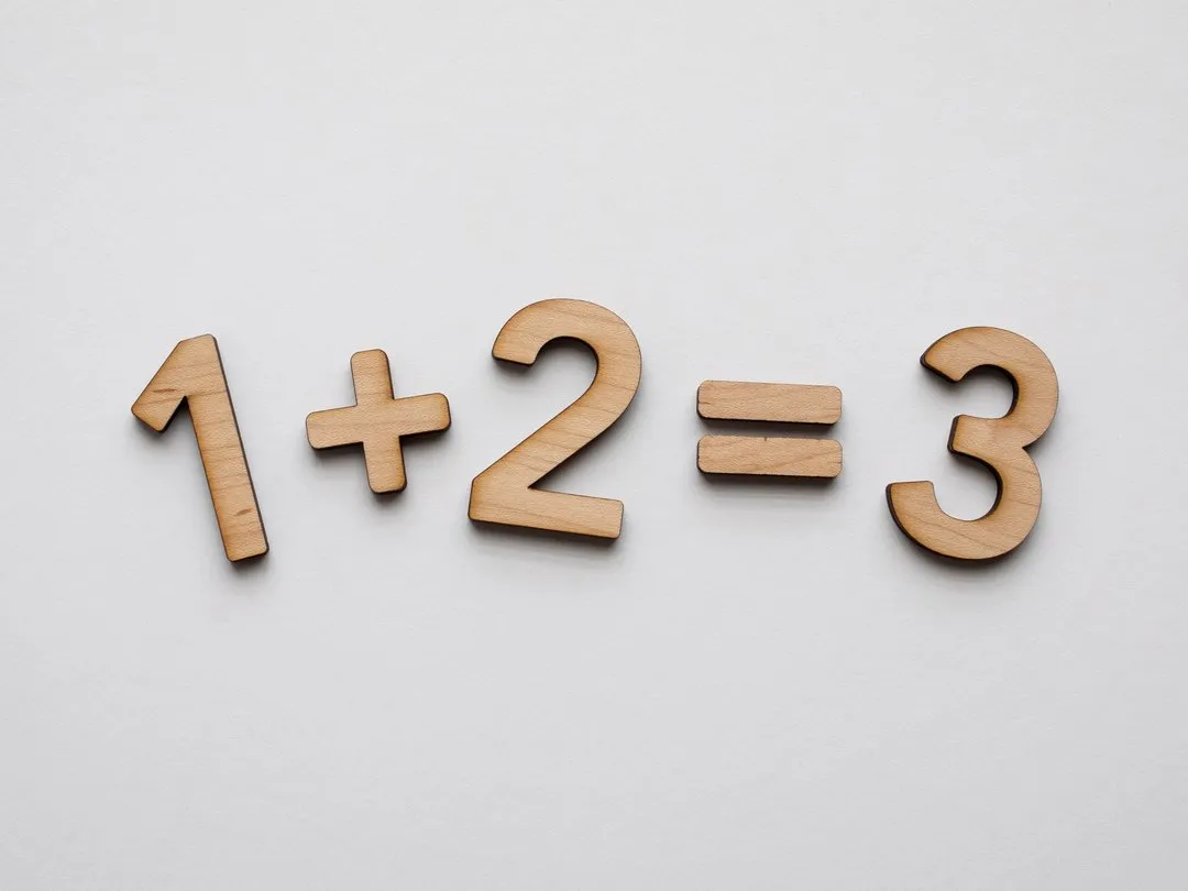 GLADFOLK FULL MATH SET -Wooden Number Set • Wood Numerals & Math Symbols in Maple