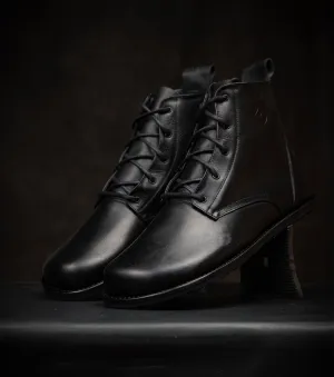 Goodyear Welted Barefoot Chukka Boots - Black