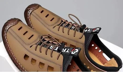 Handmade Soft Flat Bottom Breathable Hole Shoes
