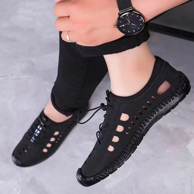 Handmade Soft Flat Bottom Breathable Hole Shoes