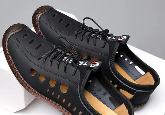 Handmade Soft Flat Bottom Breathable Hole Shoes