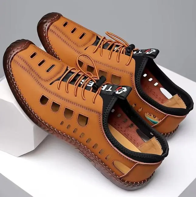 Handmade Soft Flat Bottom Breathable Hole Shoes